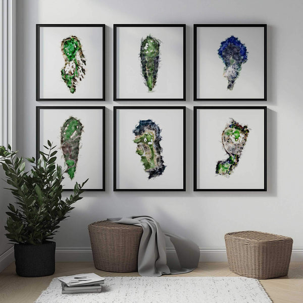 Custom Golf Artwork – Personalised Print of Any Golf Course and Hole