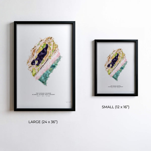 Kiawah Island Ocean Course Hole 17 golf print available sizes and frame options