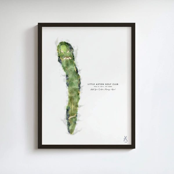 Little Aston Golf Gift – Personalised Print of Hole 16