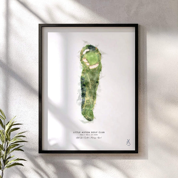 Little Aston Golf Gift – Personalised Print of Hole 5