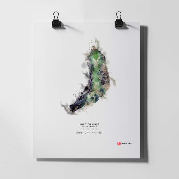 Lofoten Links - Personalised Print of Hole 1, Tore hjort