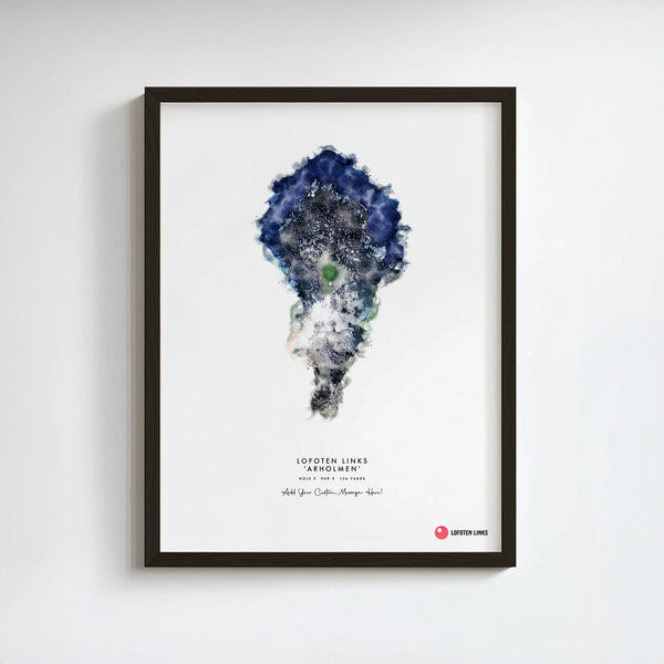 Lofoten Links – Personalised Print of Hole 2, Arholmen