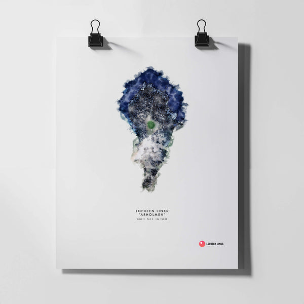 Lofoten Links – Personalised Print of Hole 2, Arholmen