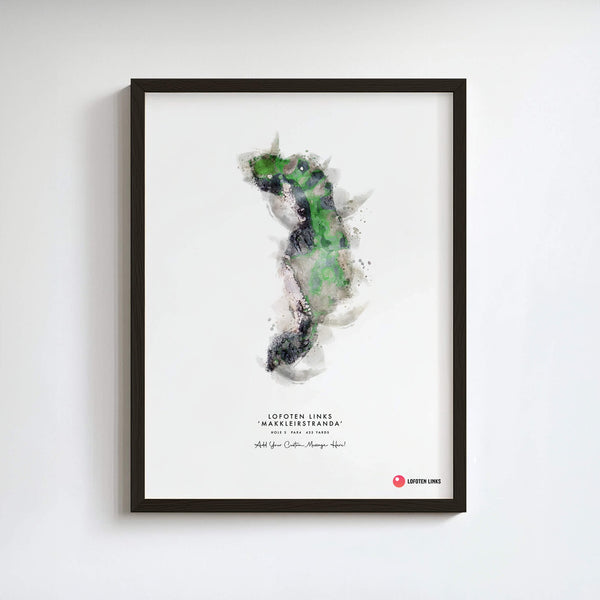 Lofoten Links – Personalised Print of Hole 3, Makkleirstranda