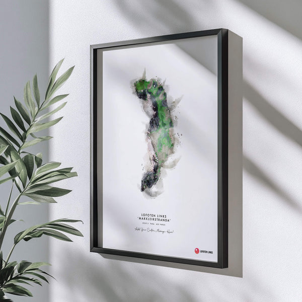 Lofoten Links – Personalised Print of Hole 3, Makkleirstranda