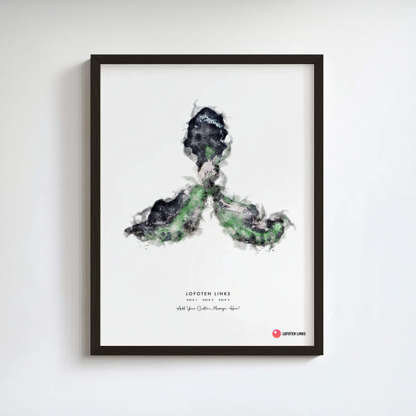 Lofoten Links – Personalised Print of Opening Three Holes