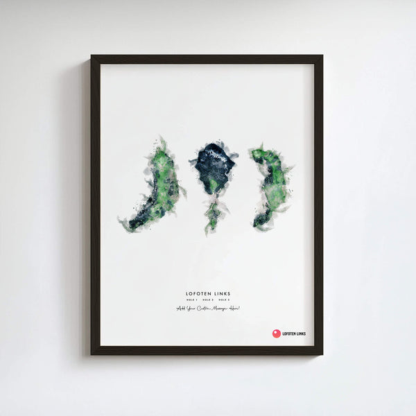 Lofoten Links – Personalised Print of Holes 1,2 and 3