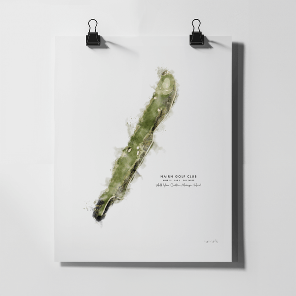 Nairn Golf Gift - Print of Hole 18 'Home'