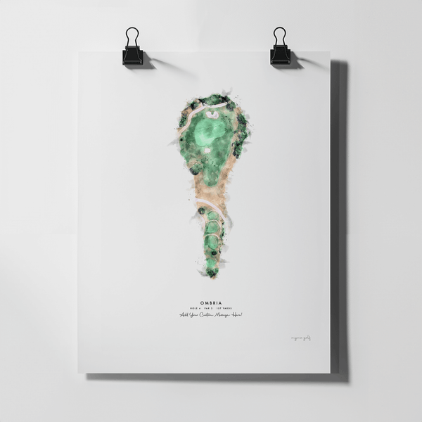 Ombria Golf Gift - Print of Hole 4