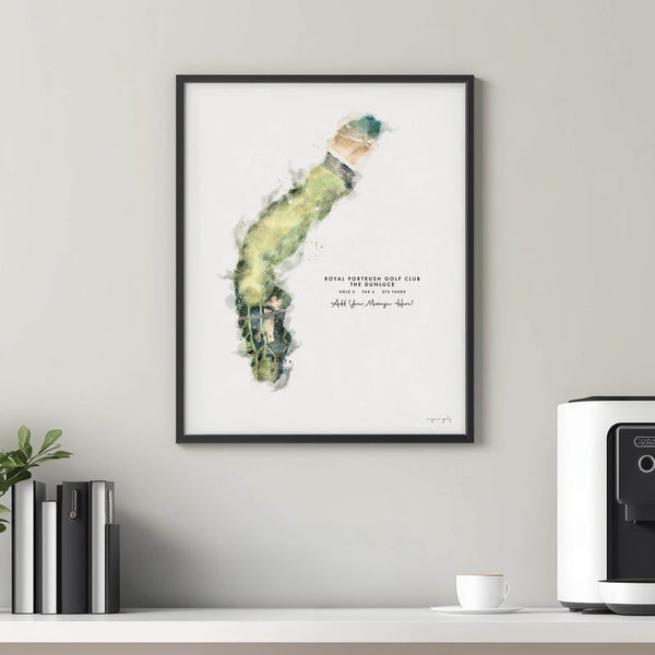 Royal Portrush Golf Gift - Print of Hole 5, Dunluce Course