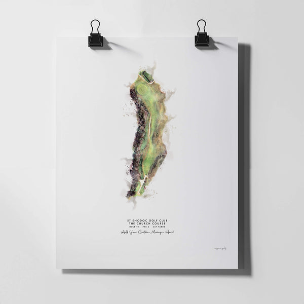 St Enodoc Golf Gift - Print of Hole 10, Church Course
