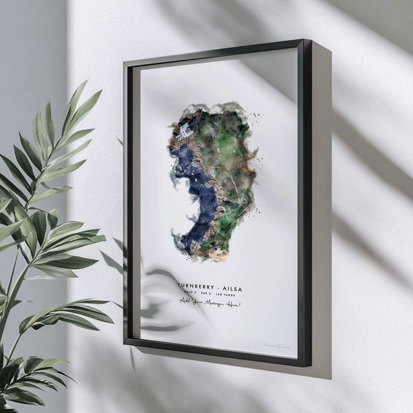 Turnberry Golf Gift – Personalised Print of Turnberry Ailsa