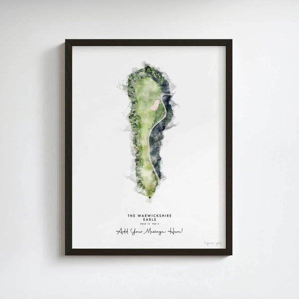 The Warwickshire Golf Gift – Personalised Print of Hole 13, Earls Course