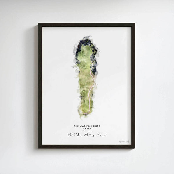 The Warwickshire Golf Gift – Personalised Print of Hole 2, Earls Course