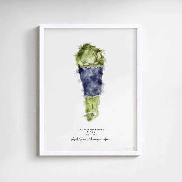 The Warwickshire Golf Gift – Personalised Print of Hole 17, Kings Course