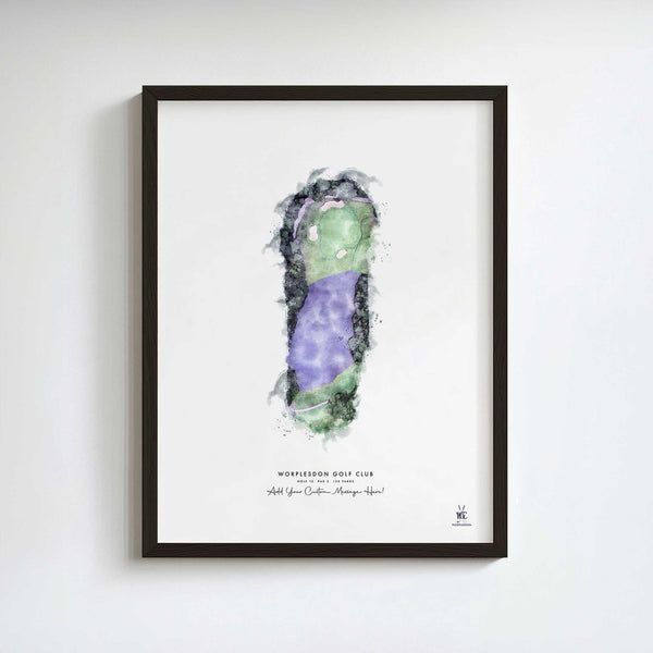 Worplesdon Golf Club – Personalised Print of Hole 10