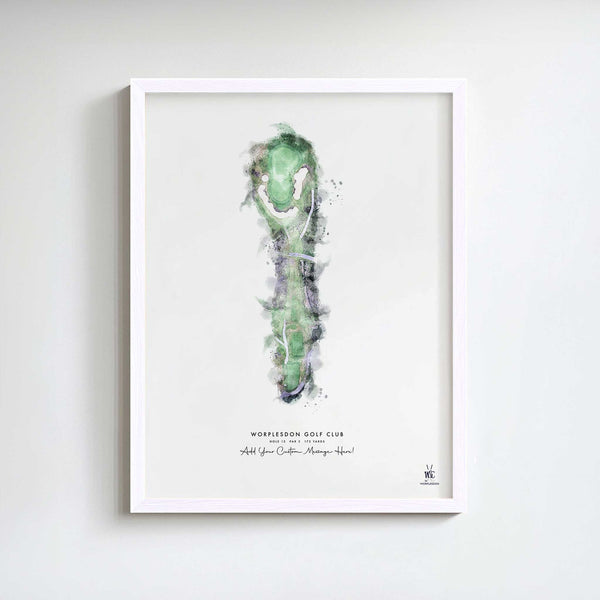 Worplesdon Golf Club – Personalised Print of Hole 13