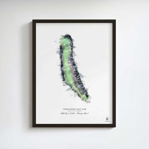 Worplesdon Golf Club – Personalised Print of Hole 5