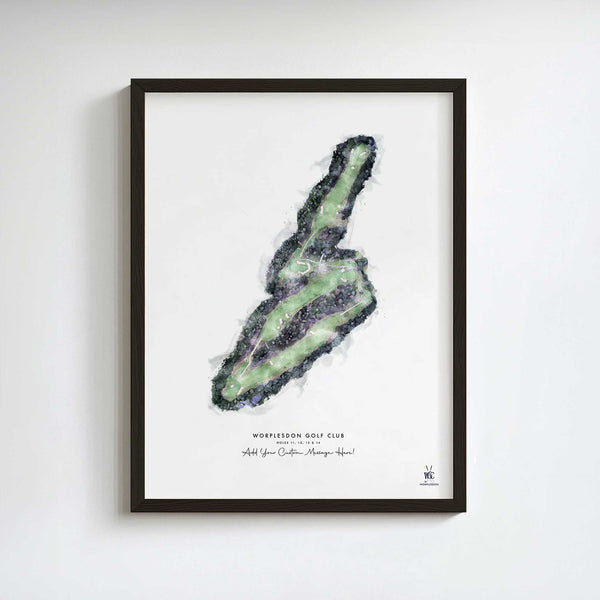 Worplesdon Golf Club – Personalised Print of 'Over the road' holes