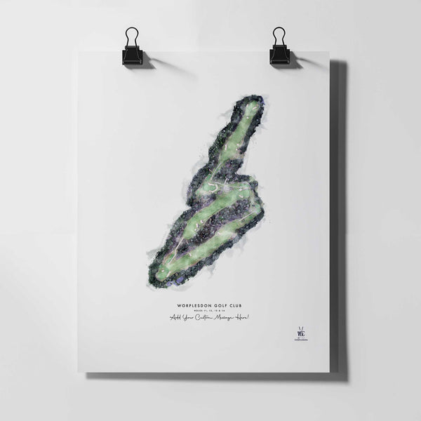 Worplesdon Golf Club – Personalised Print of 'Over the road' holes