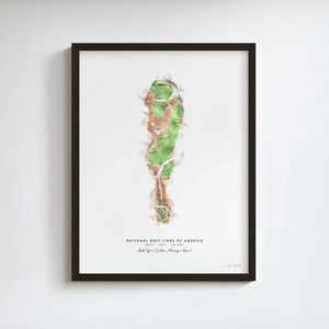 National Golf Links of America Golf Gift - Print of Hole 3 “Alps” golf art print