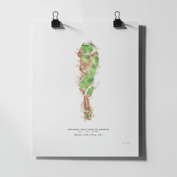 National Golf Links of America Golf Gift - Print of Hole 3 “Alps”