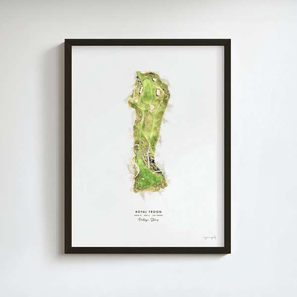 Royal Troon Golf Gift - Print of Hole 8 'Postage Stamp'