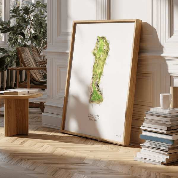 Royal Troon Golf Gift - Print of Hole 8 'Postage Stamp'