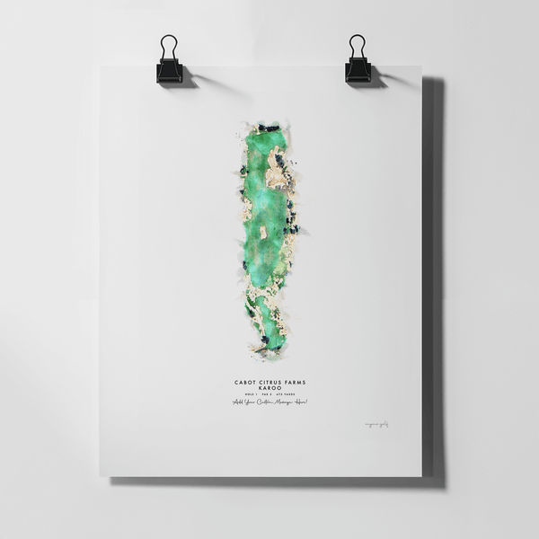 Citrus Farms Golf Gift - Print of Hole 1, Karoo