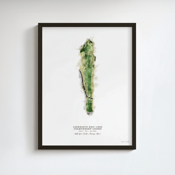 Carnoustie Golf Gift - Print of Hole 1 'Cup'