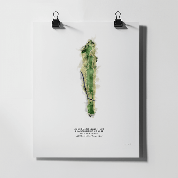 Carnoustie Golf Gift - Print of Hole 1 'Cup'