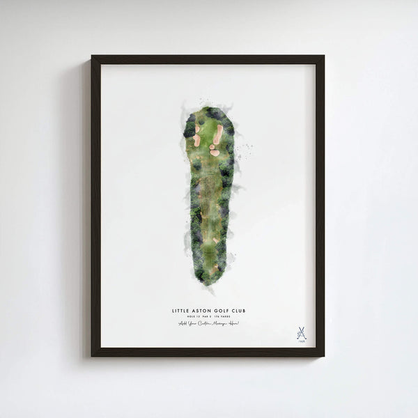 Little Aston Golf Gift – Personalised Print of Hole 13
