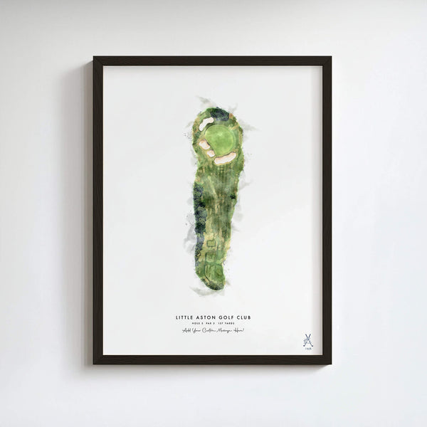 Little Aston Golf Gift – Personalised Print of Hole 5