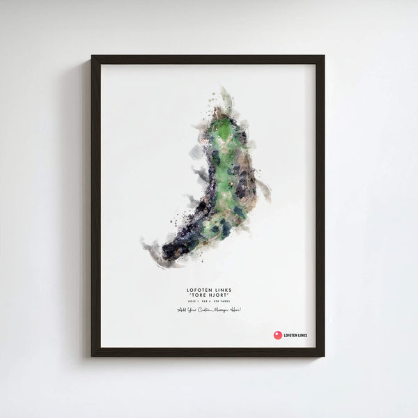 Lofoten Links - Personalised Print of Hole 1, Tore hjort