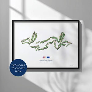 Bethpage Black, Ryder Cup 2025 Gift - Custom Art Print Celebrating Europe's Victory custom course map art print