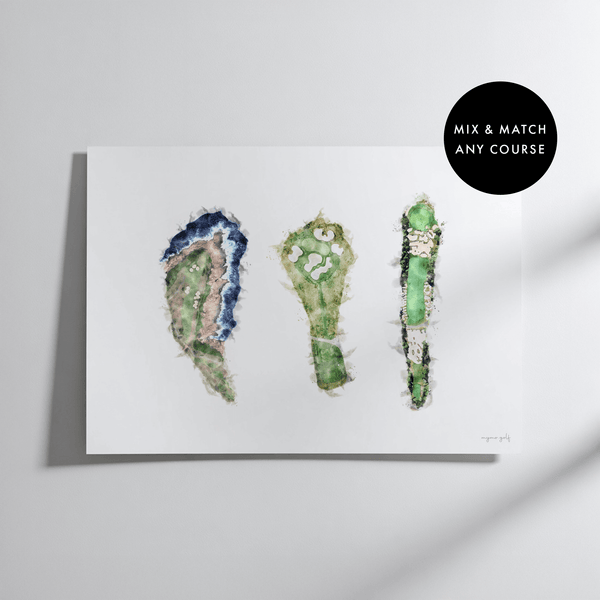 Custom Golf Print – Your Top 3 Holes in One Artwork