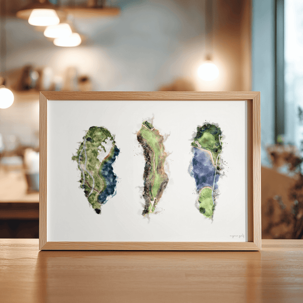 Custom Golf Print – Your Top 3 Holes in One Artwork