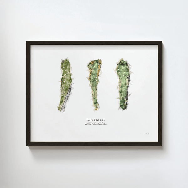 Nairn Golf Gift - Print of Holes 3, 9 and 14