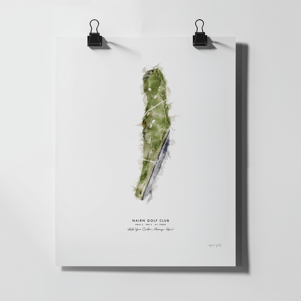 Nairn Golf Gift - Print of Hole 3 'Nest'