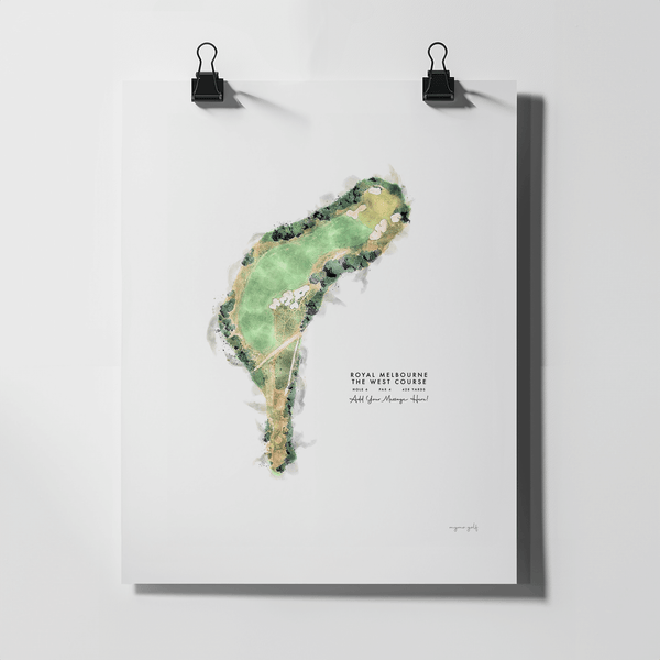Royal Melbourne Golf Gift - Print of Hole 6, West Course