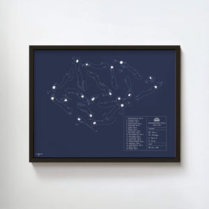Shinnecock Hills Golf Gift - Personalized Golf Art golf art print in a navy frame
