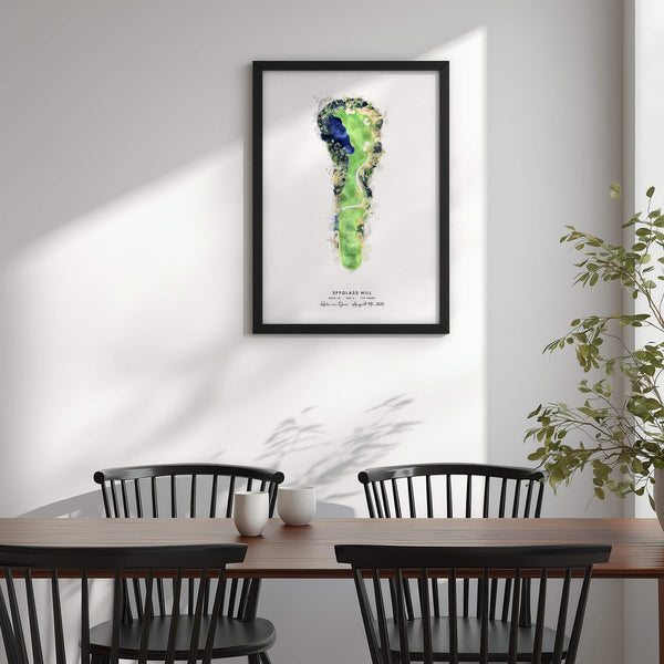 Custom golf course print of Spyglass Hill golf hole