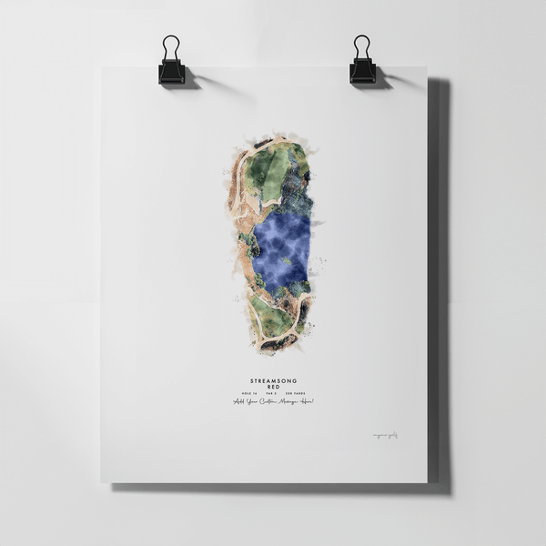 Streamsong Golf Gift - Print of Hole 16, Red Course